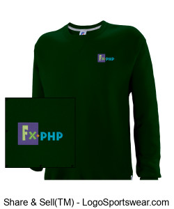 FX.php Four Color Logo Sweatshirt (Dark Green) Design Zoom